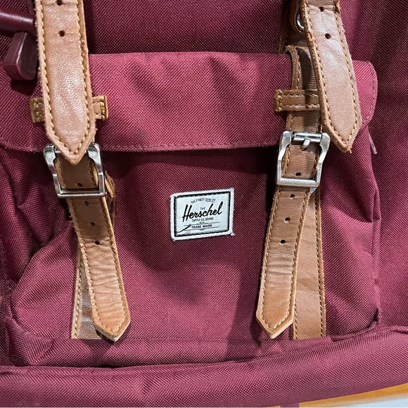 Herschel Supply Company Burgundy Backpack with Brown Accents - Picture 2 of 10